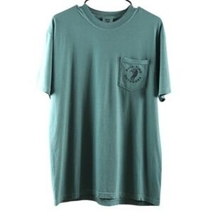 Comfort Colors Run and Gun Turkey Hunting Pocket T-Shirt Mens Large Green Tee
